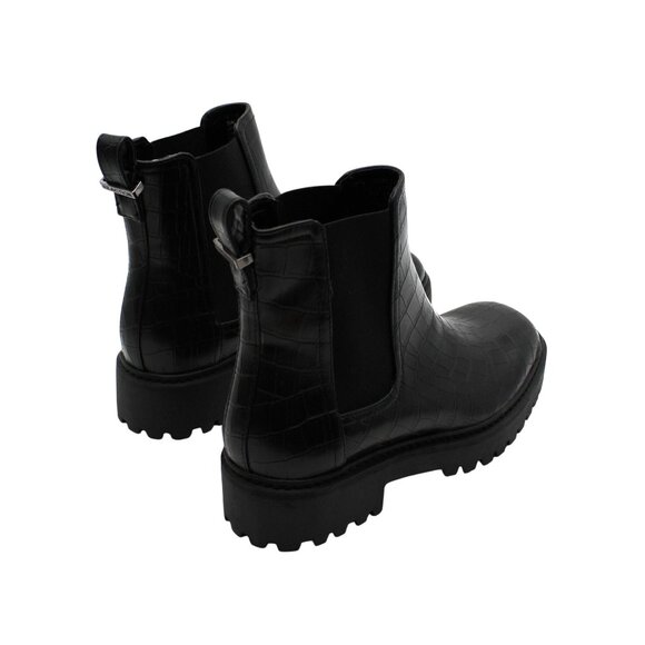 Reaction Kenneth Cole Womens Black Animal Print Padded  Wedge Chelsea Boot - 6 M - Picture 4 of 8